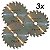 Kit 3 Disco Serra Para Madeira 230mm 9.1/4'' 24 Dentes - Imagem 1