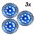 Kit 3 Disco Desbaste Diamantado Rebolo 115mm x 22,23mm Idea - Imagem 1
