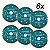 Kit 6 Disco Corte Diamantado Turbo Pro 110x20mm Quartzolit - Imagem 1