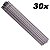 Kit 30 Vareta Eletrodo Revestido P/ Solda E6013 3,25mmx350mm - Imagem 1