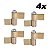 Kit 4 Dobradiça Gonzo Nº2 Com Aba 1'' Porta Portão Ferro - Imagem 1