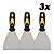 Kit 3 Espátula De Aço Lisa Com Cabo Emborrachado 3'' 0,7mm - Imagem 1