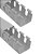 Kit 2 Canaleta Aberta Painel Elétrico Fio Cinza 20x20x2000mm - Imagem 1