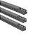 Kit 3 Canaleta Aberta Painel Elétrico Fio Cinza 30x30x2000mm - Imagem 1
