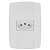 Tomada Elétrica Branca 2P+T 10A 250V Placa Espelho 4x2 Ilumi - Imagem 1