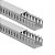 Kit 2 Canaleta Aberta Painel Elétrico Branca 30x30x2000mm - Imagem 1