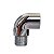 Joelho Cotovelo Curva Metal Crômado Macho X Fêmea 1/2 X 90° - Imagem 2