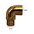 Joelho Cotovelo Curva Metal Dourado Macho X Fêmea 1/2 X 90° - Imagem 3