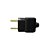 Plug Tomada Pino Macho Prensa Cabo Fio 2P 10A 250V Preto - Imagem 1