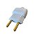 Kit 10 Plug Tomada Pino Macho Prensa Cabo 2P Branco 10A 250V - Imagem 3