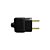 Plug Tomada Pino Macho Prensa Cabo Fio 2P Preto 20A 250V - Imagem 1