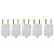 Kit 5 Plug Tomada Pino Macho Prensa Cabo 2P Branco 20A 250V - Imagem 1