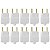 Kit 10 Plug Tomada Pino Macho Prensa Cabo 2P Branco 20A 250V - Imagem 1
