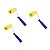 Kit 3 Rolo Pintura Rolinho Espuma Amarela C/ Cabo 9cm Tigre - Imagem 1