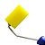 Kit 3 Rolo Pintura Rolinho Espuma Amarela C/ Cabo 5cm Tigre - Imagem 2