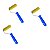 Kit 3 Rolo Pintura Rolinho Textura Média Chapisco Cabo 9cm - Imagem 1