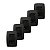 Kit 5 Conjunto 2 Tomadas Preta Monobloco 2P+T 10A 250V 4x2 - Imagem 1