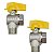Kit 2 Registro Válvula Esférica 90° RM x RF 1/2'' Pex Gás - Imagem 1