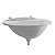 Lavatório Plástico Branco Kit Instalação 3,8L 36X28cm Astra - Imagem 3
