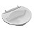 Lavatório Plástico Branco Kit Instalação 3,8L 36X28cm Astra - Imagem 2