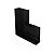 Kit 2 Conexão Curva Cotovelo Externo Canaleta Preto 20x10mm - Imagem 4