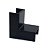 Kit 4 Conexão Cotovelo Interno Preto Curva Canaleta 20x10mm - Imagem 2