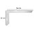 Kit 2 Suporte Mão Francesa Reforçada Branco 50cm + Parafusos - Imagem 2
