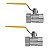 Kit 2 Registro Valvula Esférica Alavanca RF DN25 1'' Pex Gás - Imagem 1