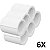Kit 6 Luva PVC Roscável 1.1/2'' Branca (50mm) Tigre - Imagem 1