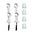 Kit 2 Suporte Varão Duplo Cortina C/ Ponteira 19-19mm Branco - Imagem 1