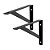 Kit 2 Suporte Prateleira Mão Francesa Aço 19cm Preto Fertak - Imagem 1