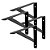 Kit 4 Suporte Prateleira Mão Francesa Aço 23cm Preto Fertak - Imagem 1