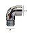 Kit 3 Joelho Cotovelo Curva Metal Cromado RM X RF 3/4'' X90° - Imagem 6