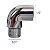 Kit 3 Joelho Cotovelo Curva Metal Cromado RM X RF 1/2'' X 90 - Imagem 6