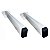 Kit 2 Suporte Grapa De Parafusar P/ Pia Bancada 50cm Branco - Imagem 1