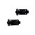 Kit 2 Trinco Fecho Chato Portão Porta Cadeado 5x3cm N0 Preto - Imagem 1
