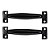 Kit 2 Puxador Tipo Alça Aço Porta Armário Gaveta 130mm Preto - Imagem 1