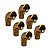 Kit 6 Joelho Cotovelo Curva Metal Dourado RM X RF 1/2'' X90° - Imagem 1