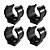 Kit 4 Abraçadeira Impacto Cano Tubo 20mm 1/2'' Preta Estrela - Imagem 1