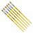 Kit 6 Pincel Chato Longo Cerda Natural 815-12 Nº12 Tigre - Imagem 1