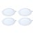 Kit 4 Painel LED Embutir Redondo Luz Fria 6500K 12W 17cm - Imagem 1