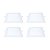 Kit 4 Painel LED Embutir Quadrado Luz Quente 3000K 18W 22cm - Imagem 1