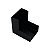 Kit 4 Conexão Curva Cotovelo Externo Preto Canaleta 20x10mm - Imagem 2