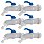 Kit 6 Torneira Esfera PVC Jardim Tanque 1/2'' 3/4'' Branca - Imagem 1