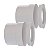 Kit 2 Adaptador Saída Vaso Horizontal C/ Anel 100mm Branco - Imagem 1