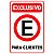 Placa Aviso Estacionar Exclusivo Para Clientes 30cmx20cm PVC - Imagem 1