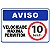 Placa Aviso Velocidade Máxima Permitida 10km/h 30cmx20cm PVC - Imagem 2