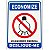 Placa Aviso Economize Energia Desligue-me 20cmx15cm PVC - Imagem 1