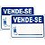 Kit 2 Placa Aviso Sinalização Vende-se 30cmx20cm PVC - Imagem 1