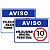 Kit 2 Placa Aviso Velocidade Máxima 10km/h 30cmx20cm PVC - Imagem 2